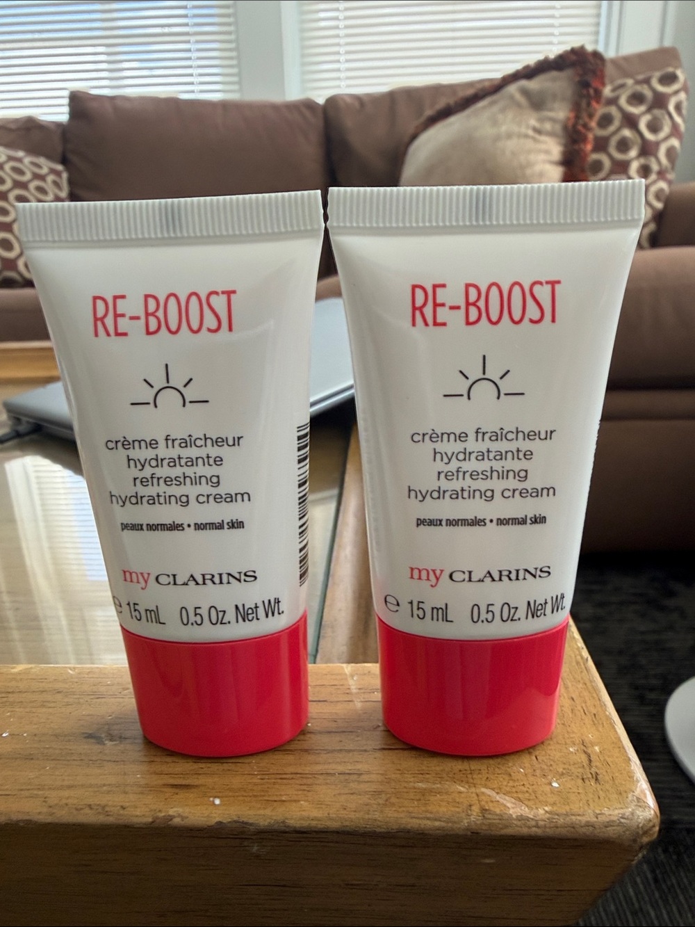 Clarins RE-BOOST Refreshing Hydrating Cream - set of 2 travel sizes